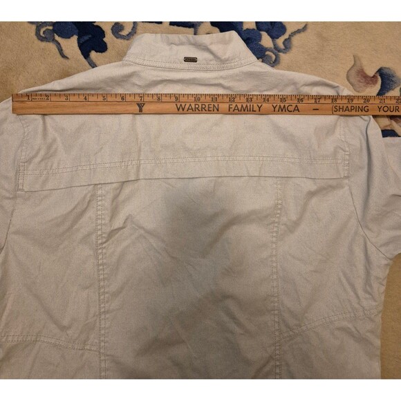 Guess Mens Coated Canvas Moto Jacket Ash Gray Sz M/L - Picture 7 of 11